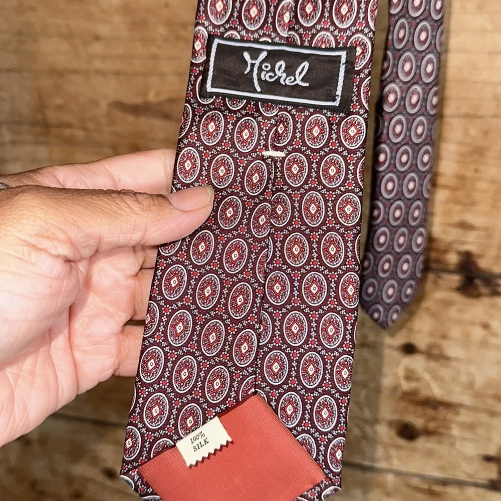 Michel 100% silk tie - Picture 4 of 4